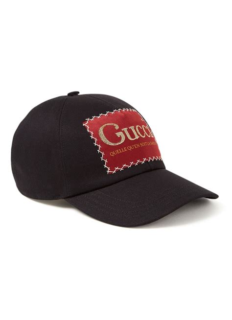 Gucci Pet van katoen met logo • Zwart • de Bijenkorf.